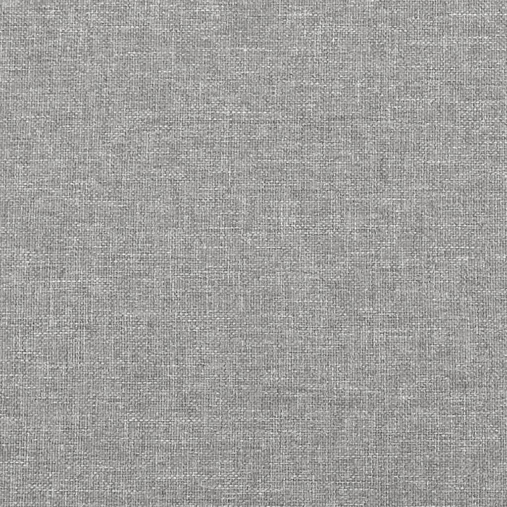 Kopfteil mit Ohren Hellgrau 203x23x78/88 cm Stoff